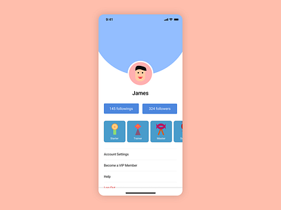 Daily UI Challenge 006 - User Profile app design dailyui dailyui006 dailyuichallenge mobile app design product design