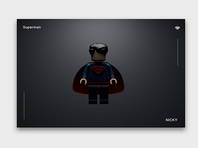 SUPERMAN 2.5d ui ux 插画 设计