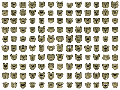 Bear Heads bear brown design illustrator mcwhorter pattern seth threadless