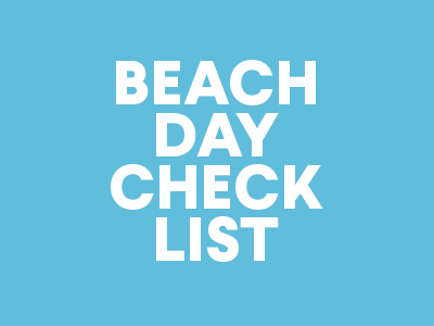 Beach Day Checklist beach checklist color computer gif icon illustration summer sunglasses sunscreen umbrella vector