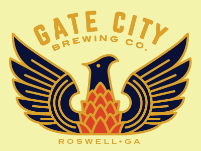 GC Brew Co - WIP badge beer bird brewery logo mark phoenix