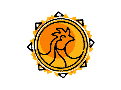 Because Rooster badge icon logo mark mcwhorter rooster seth sun