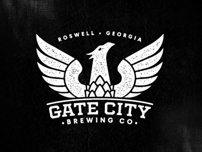 Gate City beer bird brewery design hops logo mark phoenix