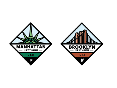 Patch Designs badge brooklyn icon logo manhattan mark mcwhorter new seth vector york