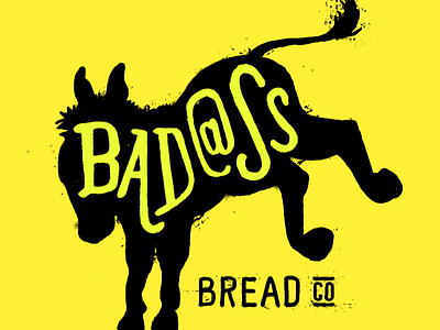 BA Bread Co bread donkey drawing kicking logo mark mcwhorter seth sketch