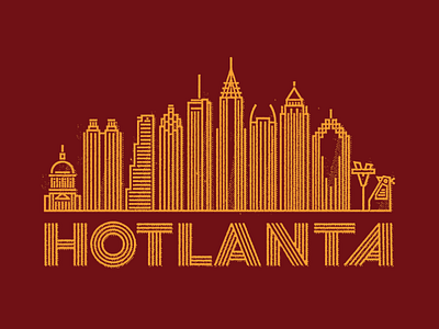 Hotlanta_v1 atlanta design georgia graphic illustration logo mark mcwhorter seth skyline