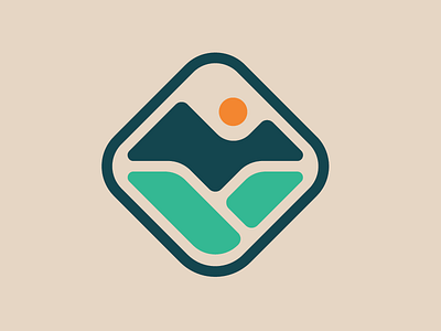 A Dead Thing badge design graphic design illustrator logo mark mcwhorter mountains seth sun v