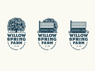 Willow Spring Farm architecture design farm illustration lettering logo mcwhorter seth tree typography