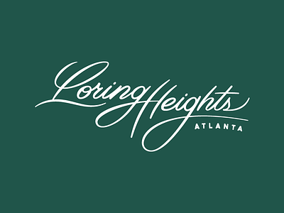 Loring Heights design hand lettering logo mcwhorter seth typography