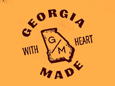 Georgia Made Stamp badge design illustration logo mark mcwhorter seth stamp typography
