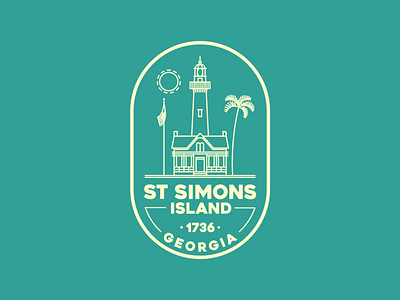 St. Simons Badge badge design drawing graphic illustration logo mark mcwhorter seth st. simons type typography vector