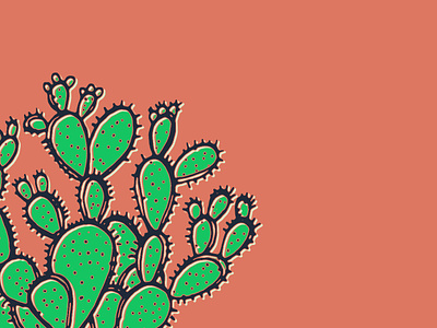 Prickly Pear Cactus cactus desert design drawing illustration landscape mcwhorter prickly pear seth