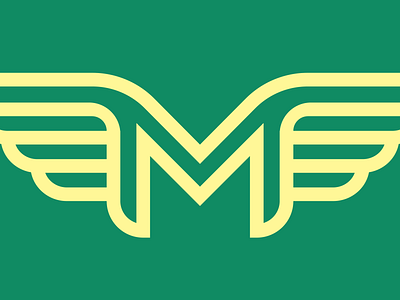 M Wings design graphic illustration logo mcwhorter seth vector