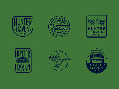 HHF Logos badge design drawing duck farm graphic hunting illustration jeep logo mark mcwhorter seth typography vector willys