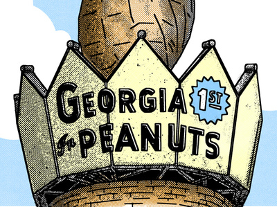 Georgia 1st in Peanuts design drawing georgia graphic illustration mcwhorter peace sign peanut seth sketch