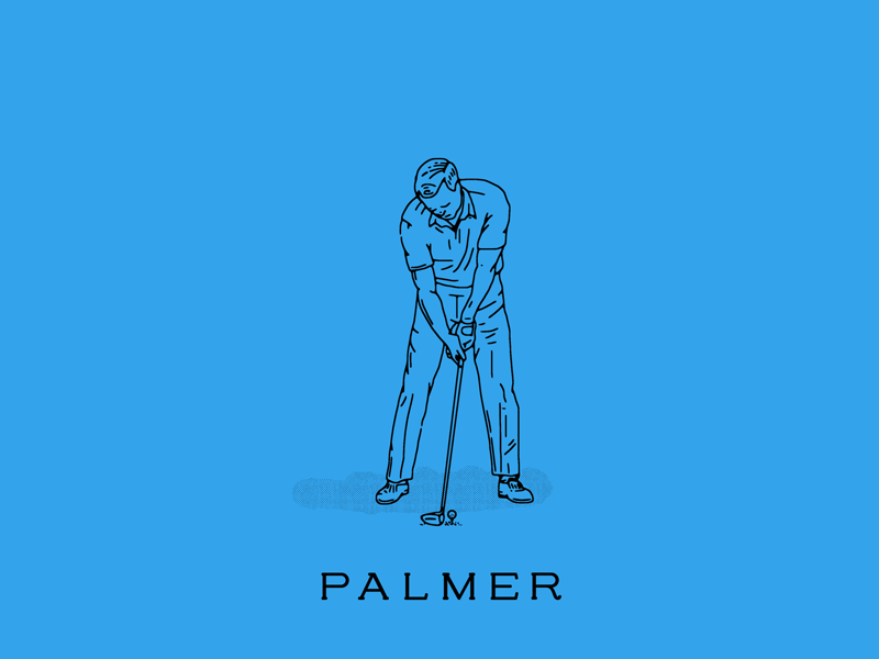 Palmer animation arnold art design drawing gif golf golf club golf swing illustration line palmer