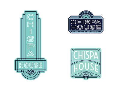 Chispa House - Art Deco art deco branding deco design graphic illustration lettering logo mcwhorter seth sign typography