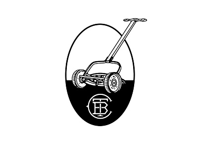 TBC Mower Logo badge design drawing golf graphic illustration logo mark mcwhorter mower seth sketch