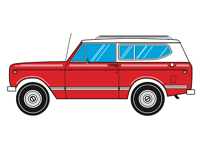 Scout car illustrator international jeep mcwhorter red scout seth suv
