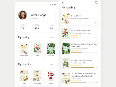 Book Book —My book clean interaction interface mobile reading search simple ui