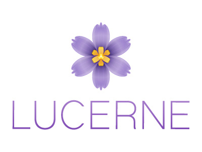 Lucerne Logo flower logo purple violet
