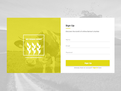 Sign Up page #DailyUI #001 dailyui signup ui