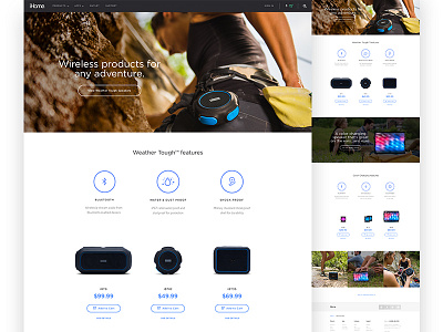 iHome Wireless Page design e commerce icons landing page photography ui ux
