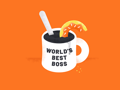 Oct. 16th: National Boss's Day! boss coffee cup donut mug spoon