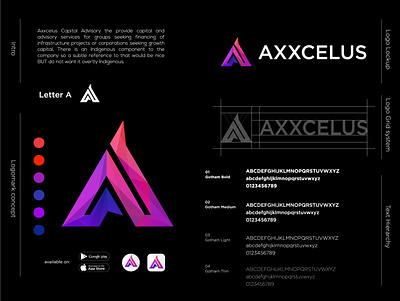 AXXCELUS Logo Design a a letter branding business concept connecting creative creative design digital enterprise logo logodesign platform pro promotional social ui ux work