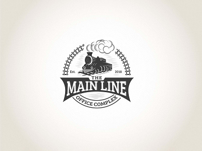 Create a bold classic logo for The Main Line Office Complex concept creative logo logo design train