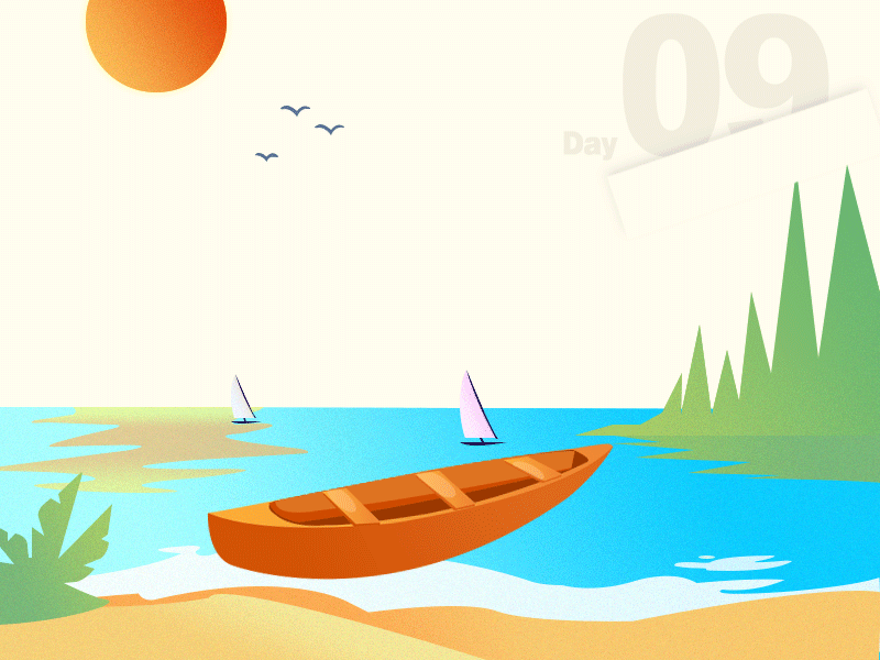 Little boat by LxchAo on Dribbble
