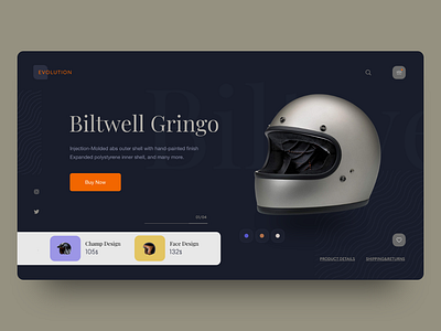 Helmet Shop Web Design blue dark elegant grey shop ui ux webdesign webshop website