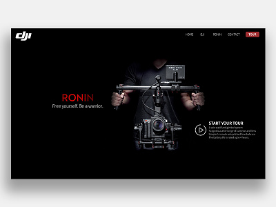 Dji Ronin website concept animation dji ronin interface jelmar landing page ui ux webdesign website