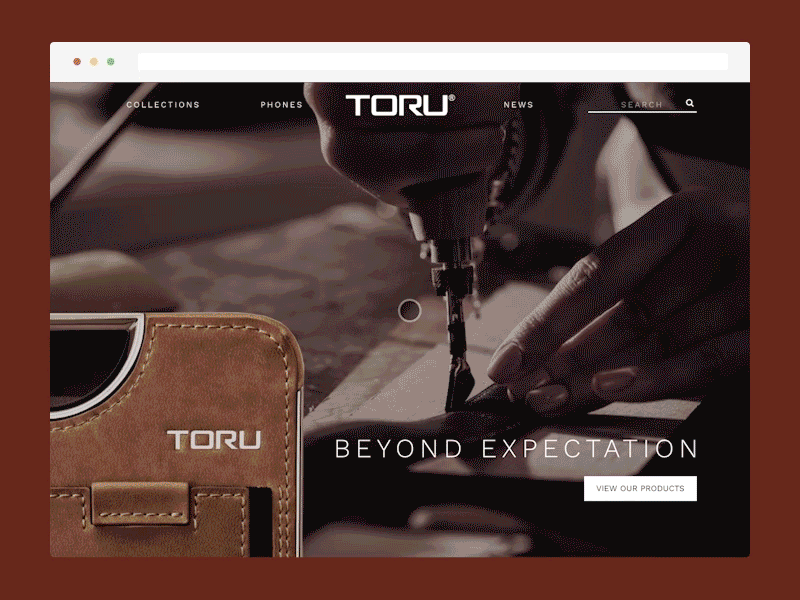 TORU Redesigned design ecommerce layout phone product sell shop store web