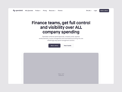 Spendesk - Homepage [Wireframe to high fidelity] aftereffects brand branding fintech homepage identity parallax purple spendesk ui ux website wireframe