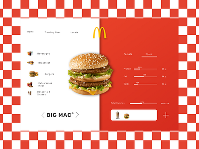 Calories Calculator Concept for McDonald's//Daily UI 004 daily ui mcdonalds ui ui ux design webdesign website