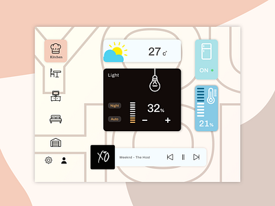 Smart Home Dashboard design hitech interface smart home ui ui design
