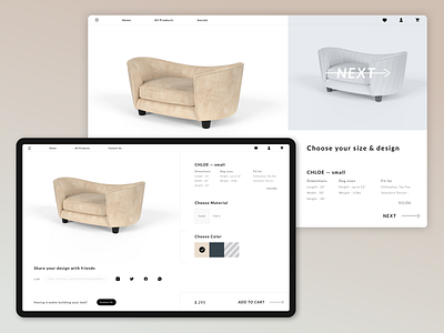 Dog beds design & order page constructor design dog minimal minimalism order ui ui ux design webdesign website