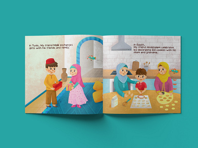 Eid Mubarak Around The World childrenbook ied iedfitr illustration illustrationchildren islamic