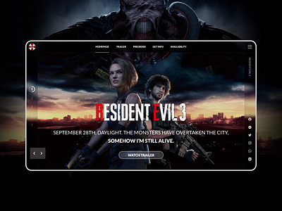 Resident Evil 3 Remake - Landing Page branding concept cta design gaming landing landing design landing page landing page ui slider ui ui design ux design videogame visual design visual identity web web design web ui website