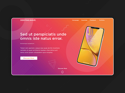 DeepingWave - Landing Page UI 2020 branding colorful concept cta gradient hero hero image landing landing page landing page ui modern template ui ui design visual design web ui website