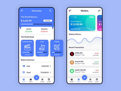 Money Management Mobile App // WizCard (Light Version)