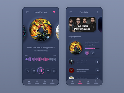 Neumorphism UI Music Player App