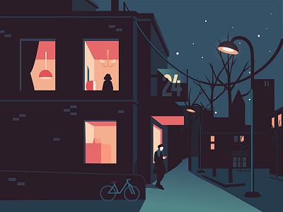 City Night Vector Illustration