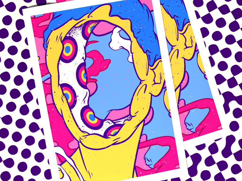 Hollow man art print imagination mystery art prints woman illustration face lowbrow art popsurrealism pop-art illustration