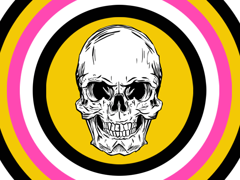 Be refreshed ... chew! bubble gum design gif animation idea illustration pinky pop art pop surrealism psychedelic skull skull art