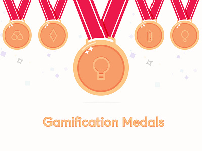 Gamification Medals illustration ui user interface vector