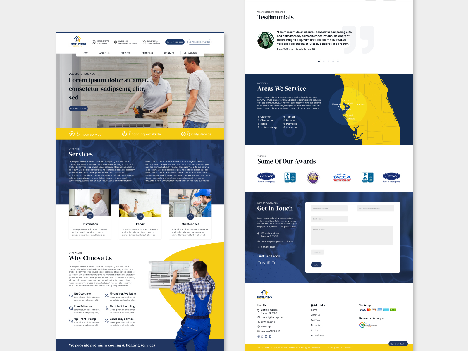 Web Design Template By Domenic On Dribbble