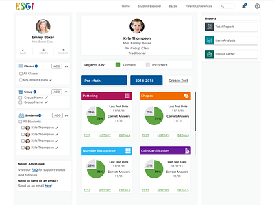 Teacher Student Dashboard dashboard ui learning platform student teacher