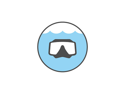 The Diver dive logo mask round scuba sea water